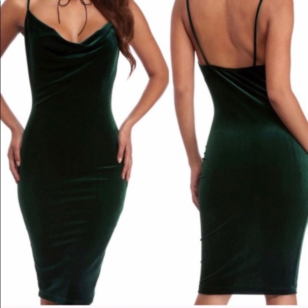 Emerald green dress